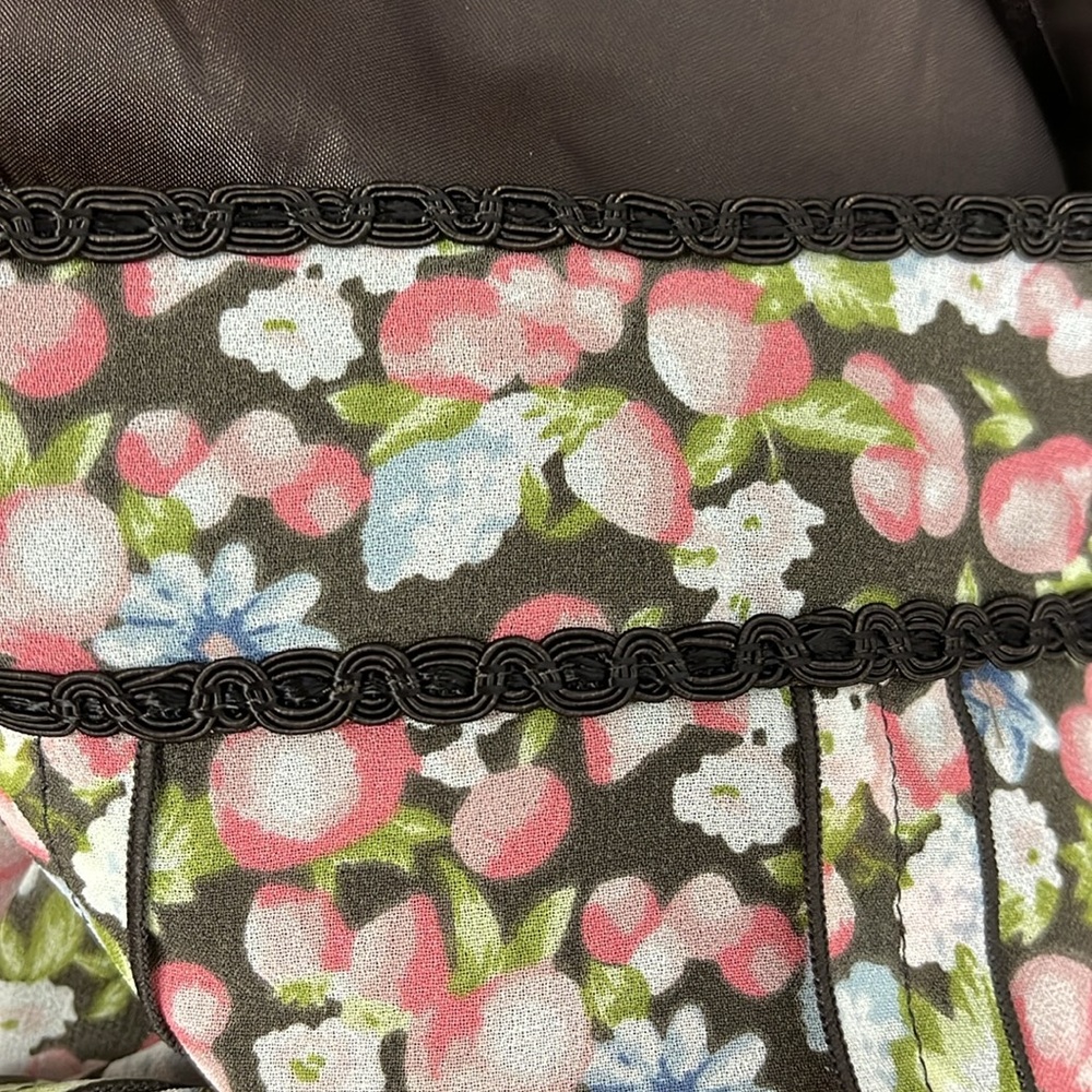 Apuweiser-riche Fit & Flare Fruit Print Mini Skirt Cottagecore Fairycore Chiffon - Picture 6 of 6